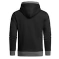 thumbnail image 3 of Yuyuzo Men Pullover Sweatshirts Long Sleeve Drawstring Hooded Sports Solid Color Patchwork Hoodies for Men, 3 of 4