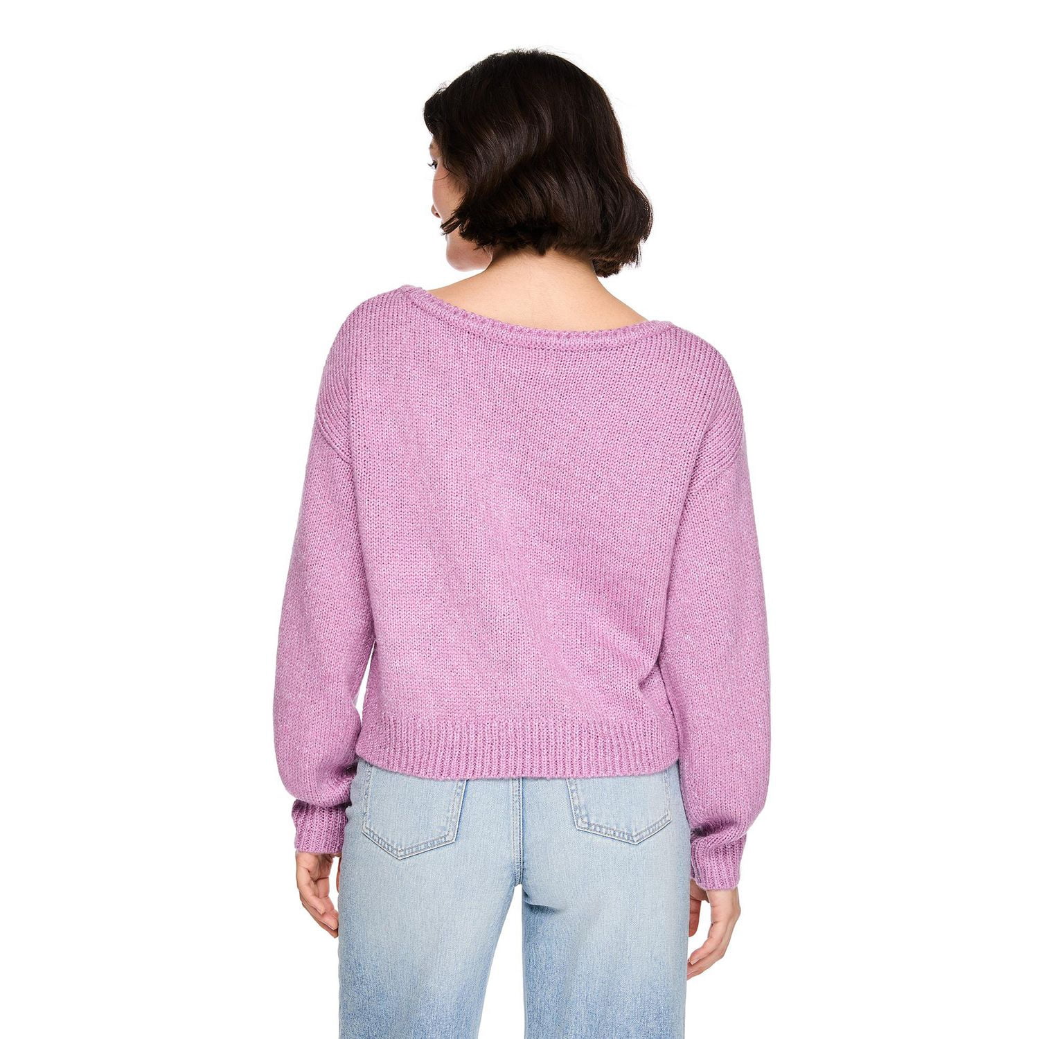 No Boundaries Women's Off-the-Shoulder Sweater