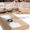 thumbnail image 4 of Router Table Insert Plate Aluminum Trimming Machine Engraving Flip Board with 4 Rings for Woodworking, 4 of 8