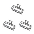 thumbnail image 2 of maskred Fashion Claw Clips Large Simple Style Handy Simple Style Sturdy Exquisite Accessories Barrettes for Women Dark Blak/Rectangle 3Set, 2 of 6