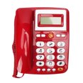 thumbnail image 3 of Big Button Corded Phone, HD Hands Free Calling Corded Landline Phone LCD Brightness Adjustment Red  For Office For Senior, 3 of 8