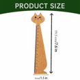 thumbnail image 3 of Liquidation! beishanbush Outil de Mesure Règle Règle en Bois Outil Règle Règle Étudiant Règle Créative Style Chat et Utile pour Enfants Filles Taille Unique Brun, 3 of 4