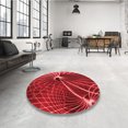 thumbnail image 4 of Ahgly Company Tapis d'Intérieur Ronds Transitionnels Rouges Lavables à la Machine, 7 Pieds Rond, 4 of 7