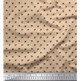 thumbnail image 1 of Soimoi Satin Silk Fabric Swallow Bird Small Print Sewing Fabric Yard 42 Inch Wide, 1 of 3