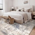 thumbnail image 4 of BERTHMEER 5'x7' Abstract Area Rugs for Living Room Bedroom Dining Room Office Farmhouse Modern Distressed Machine Washable Non-slip Rugs Carpets Tapis, Beige, 4 of 6
