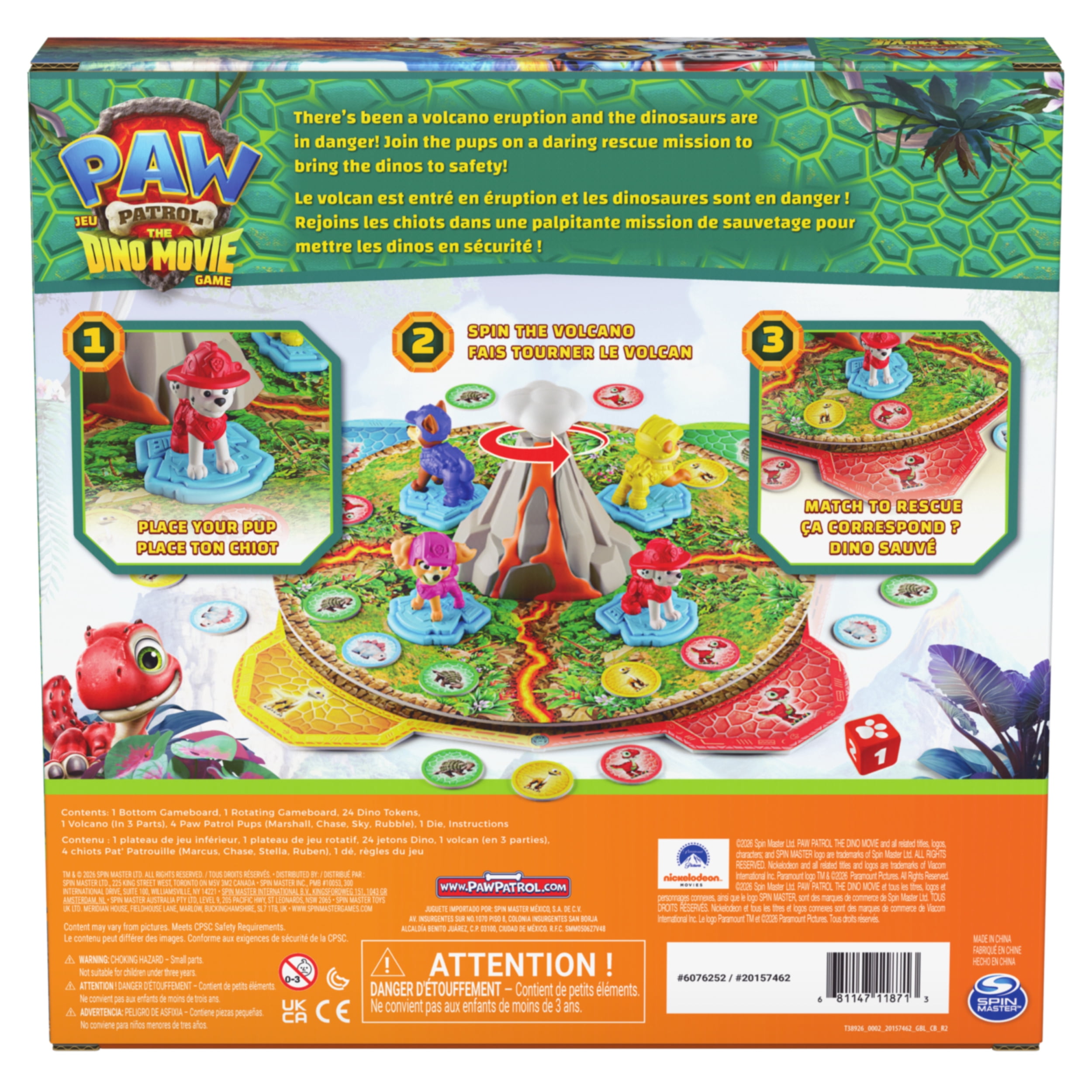 Spin Master Games, PAW Patrol: The Dino Movie Game, 2-4 Players, Ages 4 and up