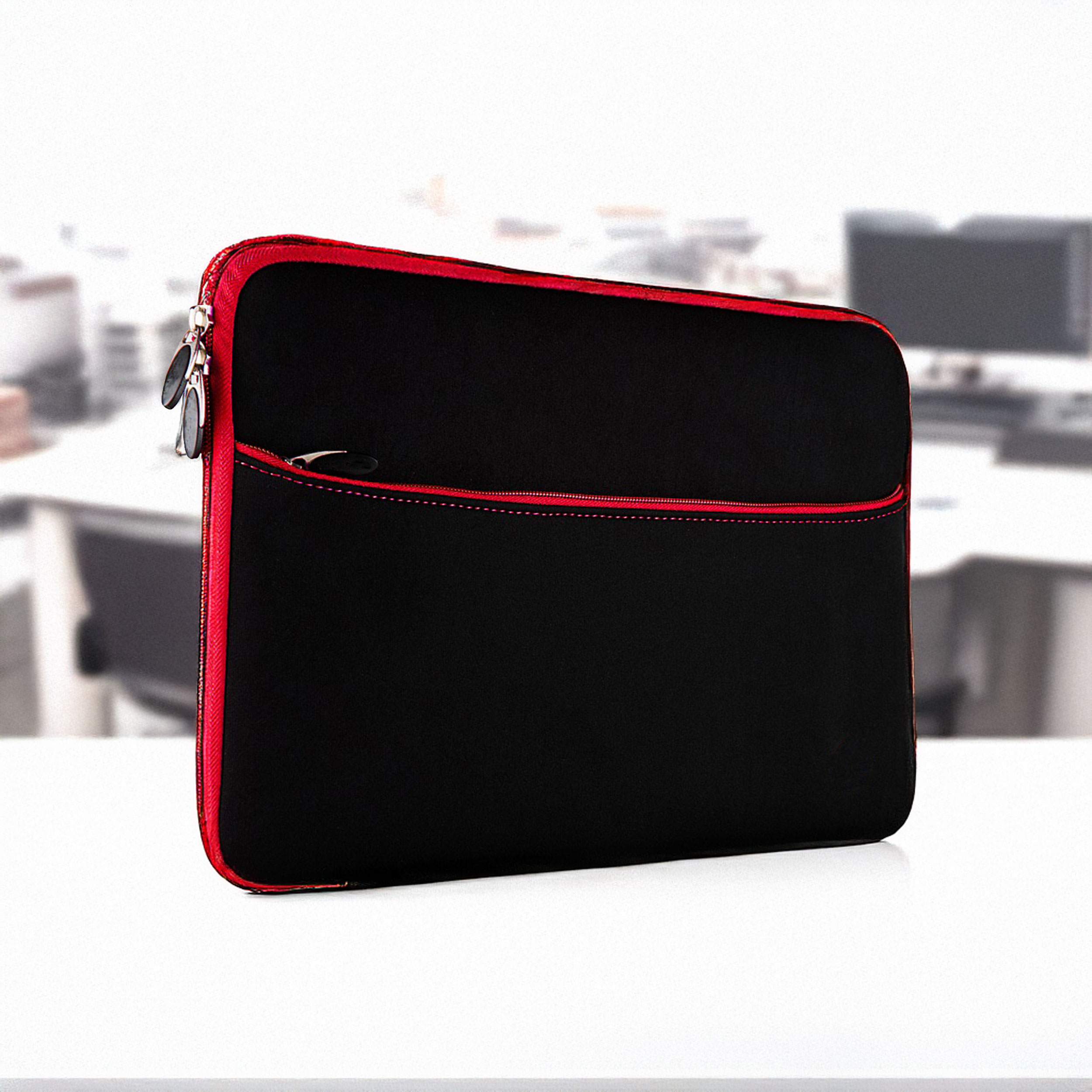 13 inch Laptop Sleeve Case - Protective Sleeve Bag for 13" Notebook Computer, Water-Resistant Portable Slim Case (Red)