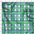 thumbnail image 4 of Soimoi Green Crepe Silk Fabric Gingham Check Printed Fabric 1 Yard 42 Inch Wide, 4 of 5