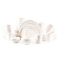 thumbnail image 1 of HomeVss Bone China Rim Shape Elegance White 40pc Dinnerware Set, 1 of 4