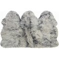 thumbnail image 1 of homeroots home decor 388530 3' x 5' Gray Ombre Natural Sheepskin Area Rug, 1 of 1