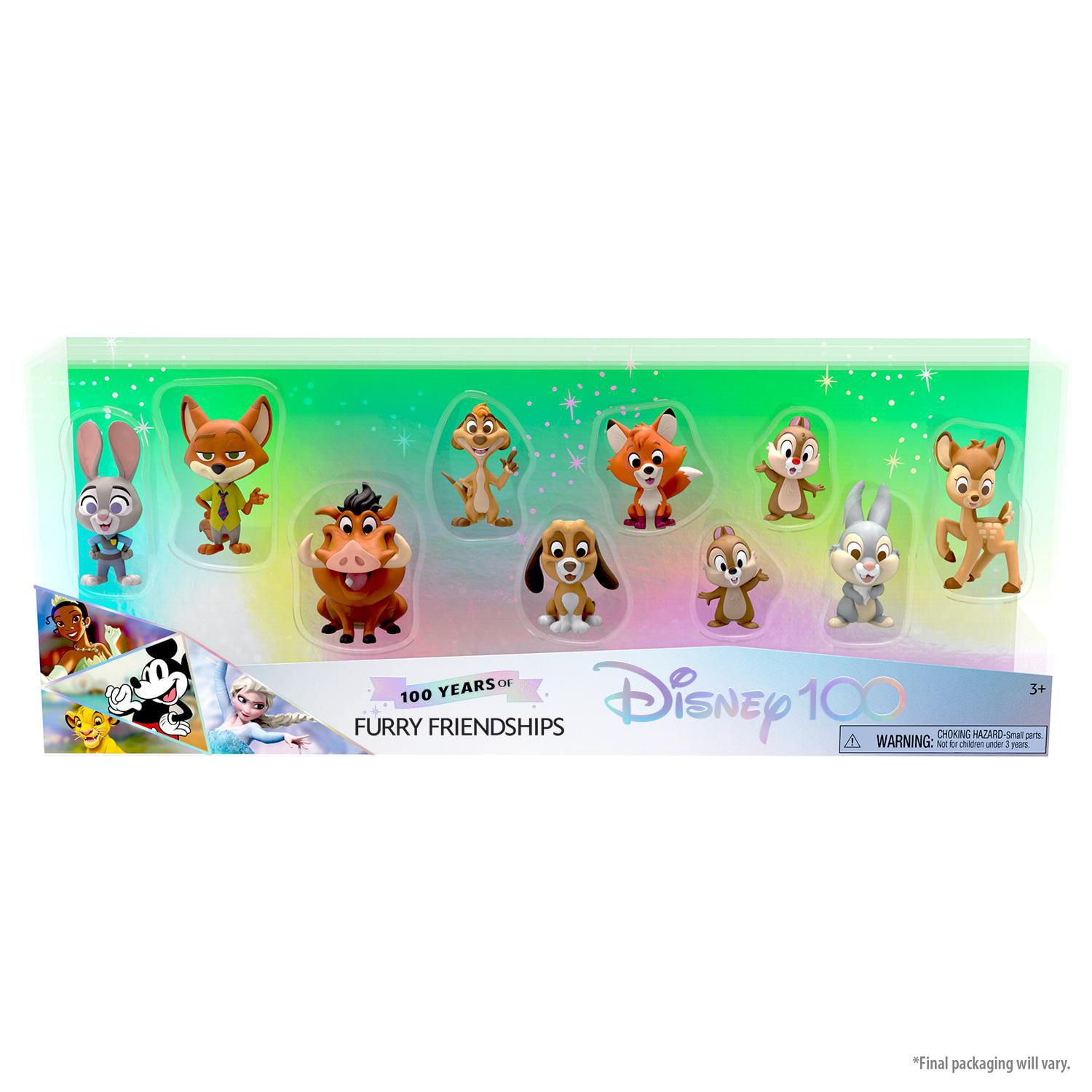 Collection Fêtant Disney100 Années d'Amitiés à Fourrure Ensemble de 8 Figurines Edition Limitée