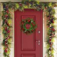 thumbnail image 4 of Amzcrzy Plastics Wreath Christmas Decorations Christmas Wreath Christmas Decoration Door Hanging Wall Hanging Rattan Wreath Window Display Prop Mall Scene Setting Gift Halloween Decorations, 4 of 6