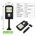 thumbnail image 4 of Dvkptbk Solar Outdoor Lights, Motion Sensor Solar Powered Lights IP65 Waterproof, 3 Modes, with Remote Control,Wall Security Lights for Fence Yard Garden Patio Front Garden Decor on Clearance, 4 of 9