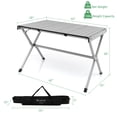 thumbnail image 4 of Costway 4-6 Person Portable Aluminum Camping Table Lightweight Roll Up Table Grey, 4 of 10