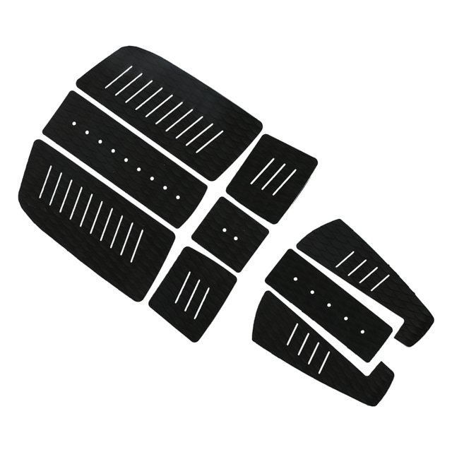Tapis de Pont, Tapis Antidérapant pour Planche de Surf, Tapis de Traction pour Planche de Surf, Tapis de Queue de Surf Confortable pour Surf Noir, Blanc, Gris