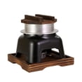 thumbnail image 4 of Luzkey Japanese Rice Pot Cooking Pot Non Stick Multipurpose Kamado Set with Wooden Lid and Tray for Backpacking Camping Travel Party large, 4 of 8