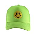 thumbnail image 2 of Gravity Threads Smile Face Embroidery Adjustable Trucker Hat - Smile - Neon Green, 2 of 2