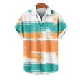 thumbnail image 4 of Styesk T-Shirts pour Homme Mode Décontractée Imprimé Poche Bouton Manches Courtes Col Rabattu Blouse Chemise, 4 of 5