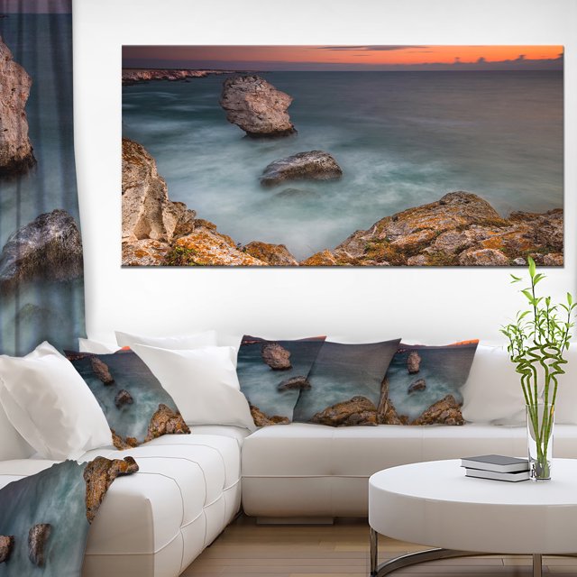 Big Rock Formations near Tulenovo - Beach Photo Canvas Print
