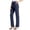 Navy, variant on Timegard Work Pants Women High Waist Straight Leg Comfy Formal Pants Solid Color Casual Office Trousers