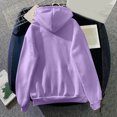 thumbnail image 4 of SDNall Hauts à Manches Longues pour Femmes Mode Classique Solide à Capuche avec Poche Sweat-Shirts, 4 of 9