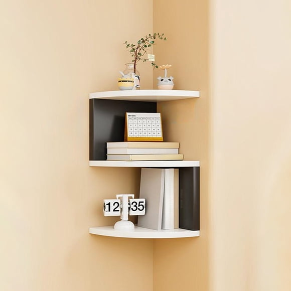 Sentmoon Storage Shelves Corner Shelf Corner Corner Shelf No Punch Wall Organizer Bedroom Living Room Corner Bookshelf Kitchen Cabinet Storage Shelf for Small Spaces