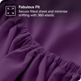 thumbnail image 4 of Bare Home Fitted Sheet - 22" Extra Deep Pocket - Premium 1800 Collection - Twin XL, Plum, 4 of 7