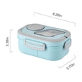 thumbnail image 2 of EGNMCR Kitchen Gadgets, Small Stainless Steel Insulated Lunch Box, Bento Box For School And Work, Outdoor Lunch Camping Portable Lunch Box, Layered, Compartmentalized Lunch Boxes （Brin lunch boxes, 2 of 7