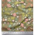 thumbnail image 1 of Soimoi Green Rayon Fabric Leaf Floral Print Fabric by the Yard 56 Inch Wide, 1 of 5