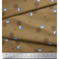 thumbnail image 3 of Soimoi Brown Modal Satin Fabric Scared Geometric Galaxy Print Fabric by the Yard 42 Inch Wide, 3 of 3