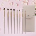 thumbnail image 1 of EGNMCR Makeup Brushes 8-Piece Makeup Brushes Set With Eye Shadow Brushes Complete Set Of Soft Hair Makeup Brushes And Makeup Brush Storage Pouch Makeup brush, 1 of 9