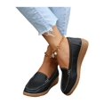 thumbnail image 1 of Innerwin Chaussures Plates pour Femmes, Basses, Décontractées, Bout Rond, Marche, Noir 5.5, 1 of 6