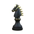 thumbnail image 1 of fastboy Pièces d'Échecs Statue avec Peinture Dorée Résine Cadeau pour Bureau Salon Bureau Forme de Cheval Noir, 1 of 3