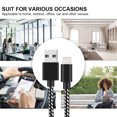 thumbnail image 4 of 4 Pcs Câbles de Charge IOS, avec Connecteurs en Alliage d'Aluminium Résistants, Fil Lightning à Charge Rapide, Charge USB Rapide Tressée en Nylon, 4 of 9