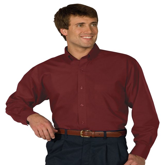 Edwards Men's Big And Tall Easy Care Poplin Shirt, Style 1295