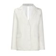 thumbnail image 2 of Aqestyerly Blazer de Bureau pour Femmes, Ouvert à l'Avant, Manches Longues, Veste à Revers, Tenue de Travail, Décontracté, Quotidien, Manteau de Tailleur Mode HWRETIE, 2 of 8