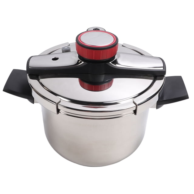 Pressure Cooker Pot, 6L 80KPA Electric Pressure Cooker Anti Rust Safety Window Frosted Handle for Home Kitchen