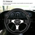 thumbnail image 4 of Universal 13in Racing Style PU Aluminum Comfortable Grip 6 Hole Car Steering Wheel with Horn Button Ideal for Racing Enthusiasts, 4 of 7