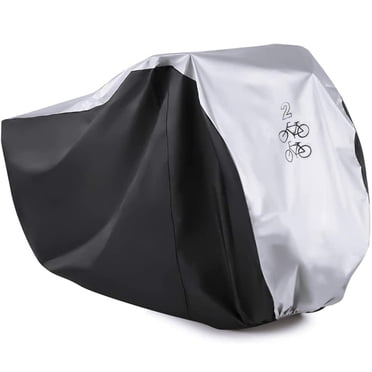 Housse de Vélo pour 2 Vélos 190T Nylon Imperméable Housse de Vélo Double 2 Vélo Bicyclette Trottinette Résistante à la Pluie et à la Poussière Protection UV Idéale pour Route de Montagne, Vélos Électriques et de Croisière