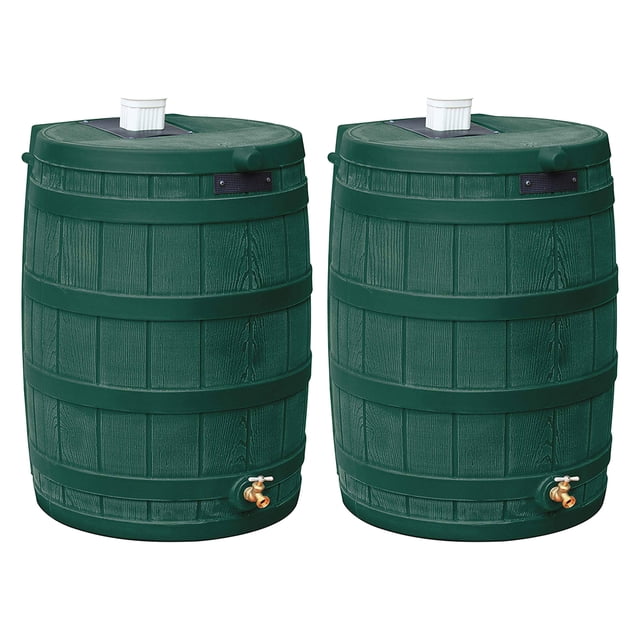 Good Ideas Rain Wizard Rangement pour Pluie Baril de Pluie 50 Gallons, Vert, (Lot de 2)