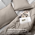 thumbnail image 3 of Bare Home Goose Down Alternative Comforter Set - 3 Piece Set - Queen, Khaki, 3 of 7