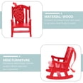 thumbnail image 4 of OULII 2Pcs Wood Rocking Chair Hanging Ornament Decorative Home Decor for Holiday Decorations, 4 of 6