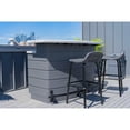 thumbnail image 2 of Bar de jardin Suncast Backyard Oasis, bar extérieur avec comptoir Marblecast, style moderne,  résine – Gris froid, 2 of 8