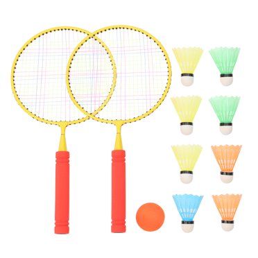 1 Set of Kids Badminton Rackets Kids Badminton Training Tool Parent-Child Interactive Rackets Watermelon Red