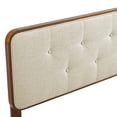 thumbnail image 3 of Collins Tufted Full Fabric and Wood Headboard - Walnut Beige, 3 of 4