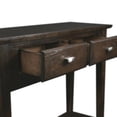 thumbnail image 2 of Leick Furniture Hall Wood Console-Sofa Table in Chocolate Oak Finish, 2 of 6