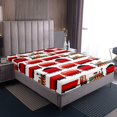 thumbnail image 3 of Erosebridal Red Truck Sheet Set Full, Railway Train Bedding Sets Full Size, Transportation Decor 4pcs, 3 of 6