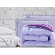 Mocassi 7-Piece Bed-in-a-Bag Comforter & Sheet Set 7-Piece Split King Size Bed-in-a-Bag, Super Cozy Bed Sheets and Comforter Set, Wrinkle and Stain Resistant, Lilac/Purple