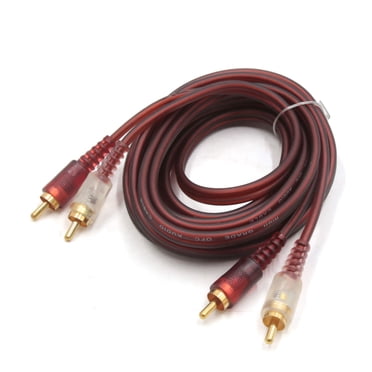 Unique Bargains Adaptateur 2 RCA Mâle vers 2 RCA Mâle de 9,8 Pi pour Voiture Maison, Cordon Audio Stéréo, Câble en Y