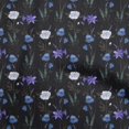 thumbnail image 1 of oneOone Cotton Flex Medium Blue Fabric Floral Retro Sewing Material Print Fabric By The Yard 40 Inch Wide, 1 of 5
